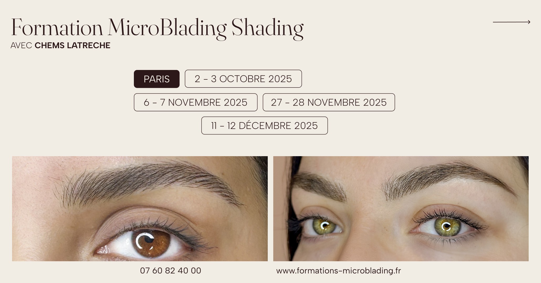 Formations PARIS Microblading shading